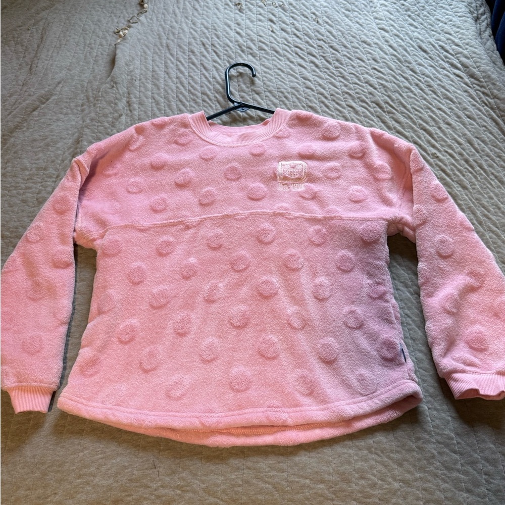 Pink Disney world Textured Kids Sweatshirt